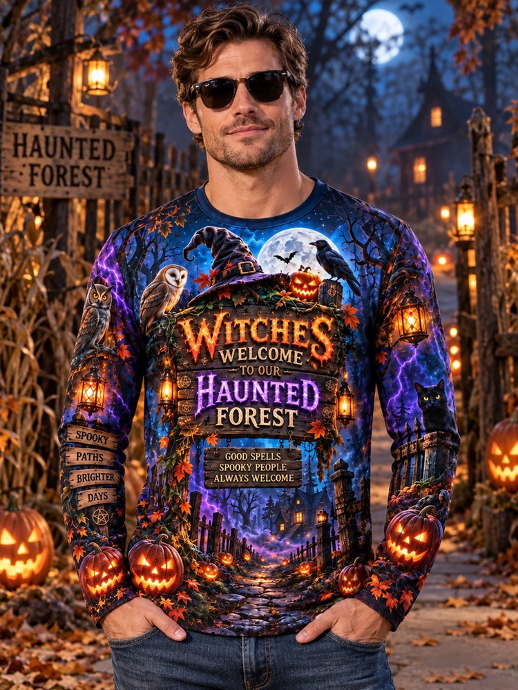 Pumpkin Lantern Halloween - Halloween T-shirt voor heren met motieven