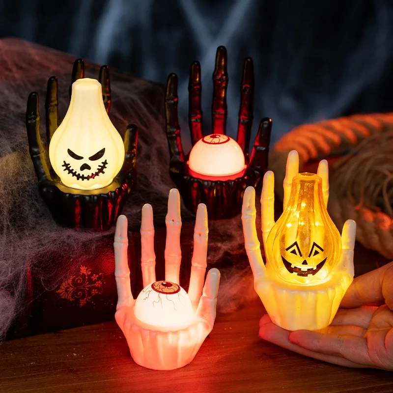 Halloween Pumpkin Decor Led - Halloween LED Spookhand Nachtlampje Gloeiende Pompoen