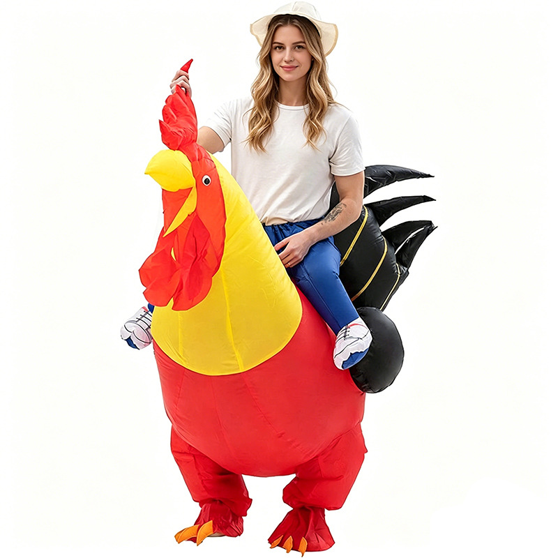 Halloween Costume Adult - Halloween grappige haan opblaasbare kostuums, make-up