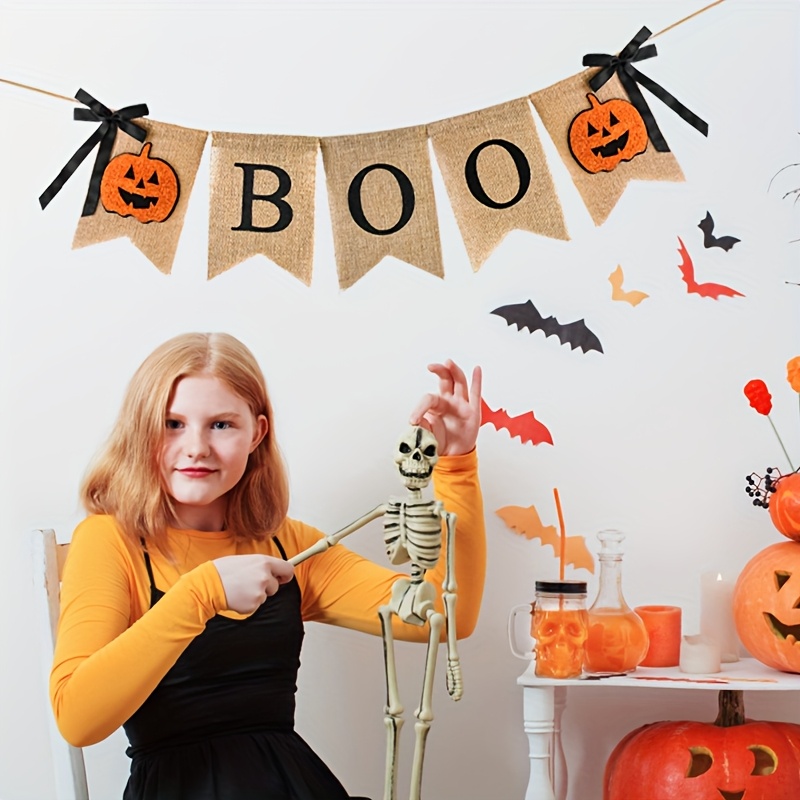 Pumpkin Lantern Halloween - 1 set rustieke Halloween-banners 