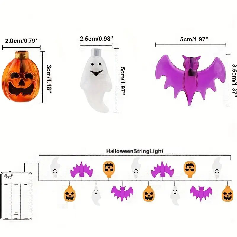 Leuke Pompoen Vleermuis Ghost  - Halloween Led String Lights Orange recensie en prijs