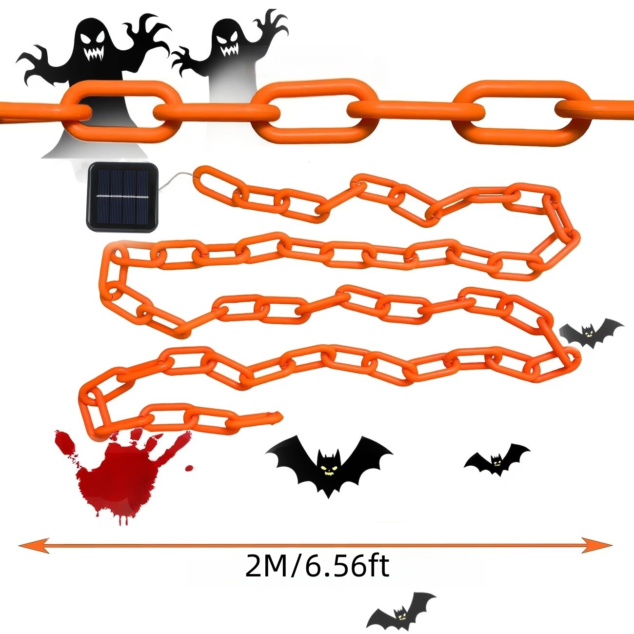78,74 inch Halloween buitenver - Halloween Led String Lights Orange recensie en prijs