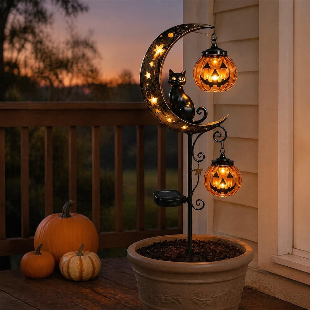 Solar Halloween Zwarte Kat Pom - Pumpkin Lantern Halloween recensie en prijs