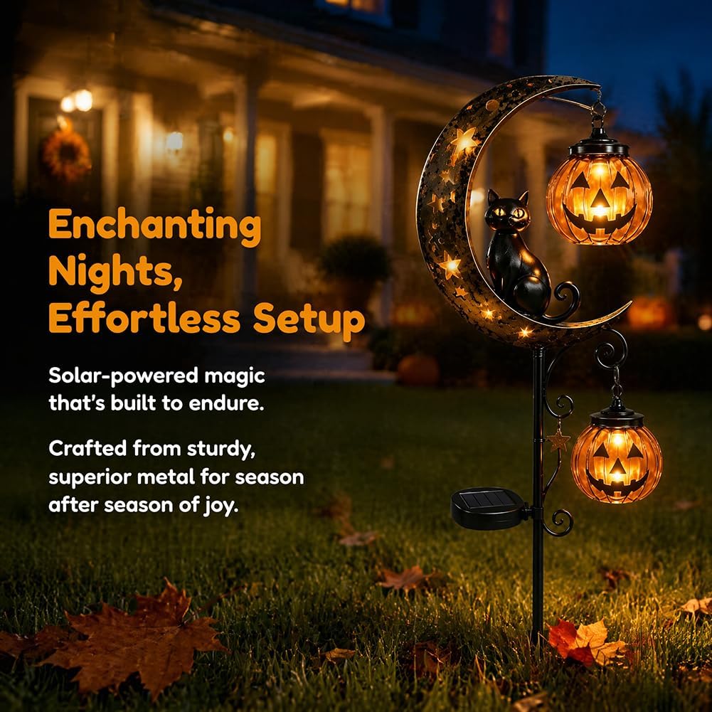 Solar Halloween Zwarte Kat Pom - Pumpkin Lantern Halloween recensie en prijs