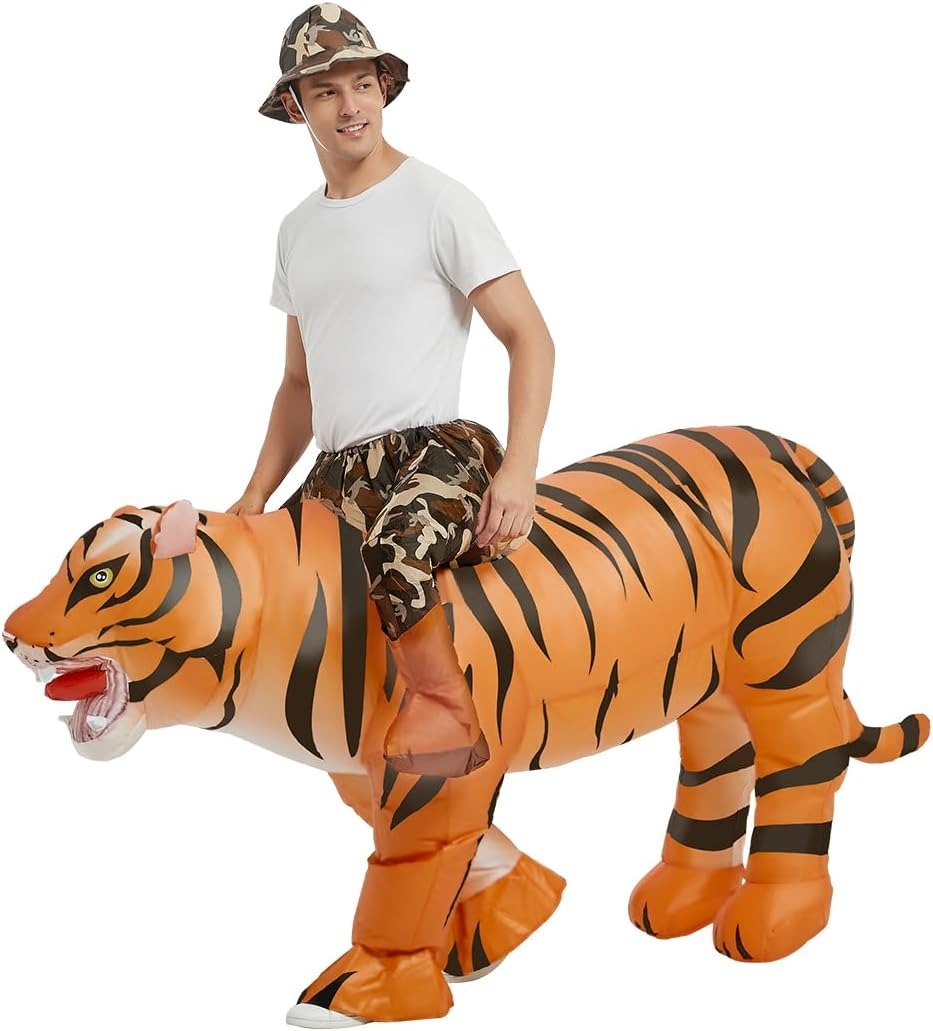 Opblaasbaar tijgerkostuum voor - Halloween Costume Adult recensie en prijs