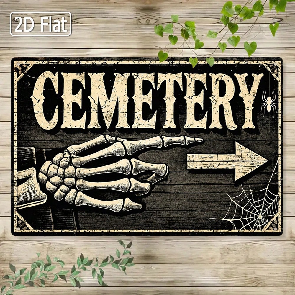 1 stuk 2D plat blikken bord –  - Halloween Skeleton Decoration recensie en prijs