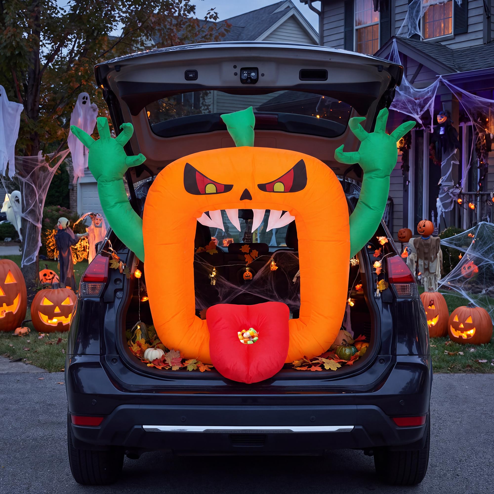 6FT Halloween opblaasbare gruw - Halloween Pumpkin Decor Led recensie en prijs