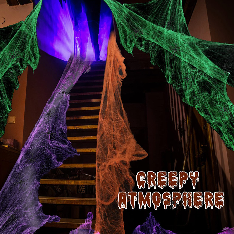 Halloween-decoratie: witte spi - Spider Web Halloween Decoration recensie en prijs
