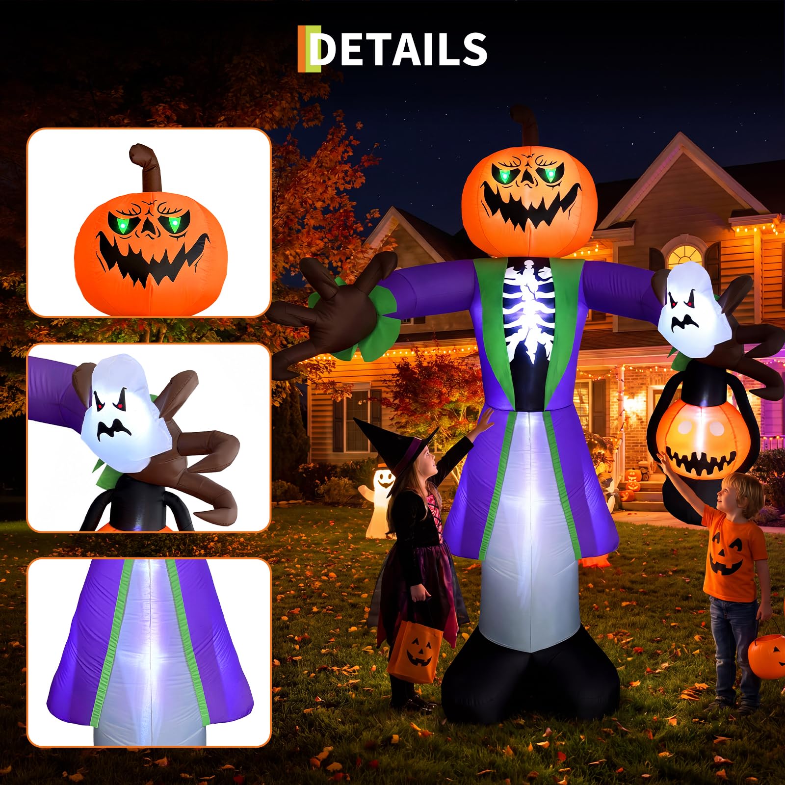 8ft opblaasbare Halloween-pomp - Pumpkin Lantern Halloween recensie en prijs